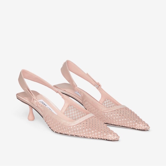 Jimmy Choo Shoes - Jimmy Choo Amel 50 mesh pumps in macaron/crystal, size 37, NEW